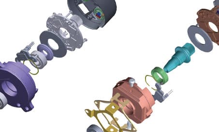Explosionszeichnung eines Encoders