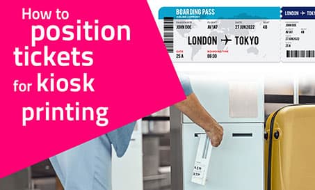 Ticket-Positionierung für Kioskdrucker